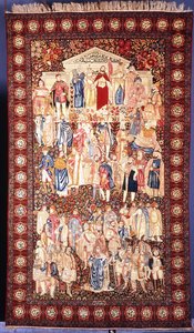 Tapis Kirman Maha"ir, représentant des personnages célèbres du monde antique et européen, de Moïse à Napoléon - Unbekannt