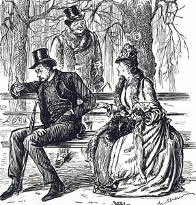 Un couple pratiquant la chiromancie. - Unbekannt