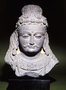 Grande tête de Bodhisattva avec une expression baissée, 2e-3e siècle - Unbekannt