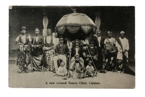 Un nouveau chef natif créé, Calabar, Nigeria, vers 1910