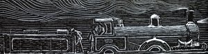 Un train roulant la nuit - Unbekannt