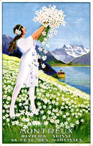Publicité pour le Festival des Narcisses de Montreux