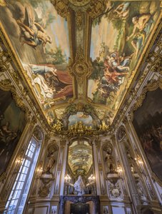Allégorie du Feu et de la Terre sur la voûte (détail) - Unbekannt