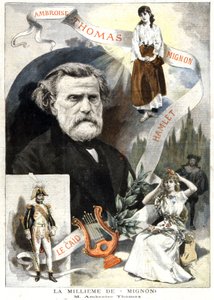 Ambroise Thomas et la 1000e représentation de Mignon, vers 1895