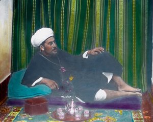 Arabe prenant le thé - Unbekannter Künstler