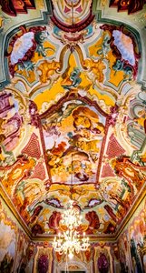Salle Arcadia avec fresques de Domenico Carella, Palazzo Ducale, Martina Franca, Apulia, Italie, Europe (photo)