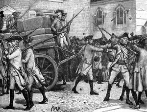 Escorte armée pour le papier timbré, New York