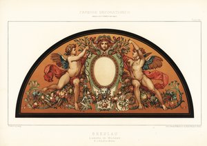 Paravent Art nouveau au Musée de Wroclaw, Pologne, 1890