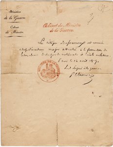 Lettre autographe du délégué à la guerre Gustave Paul Cluseret sous la Commune de Paris. Dim. 10,7x6,8 cm 1871 - Unbekannt