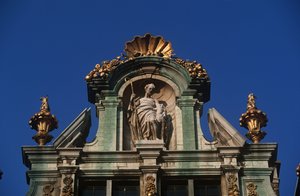 Belgique, Bruxelles, Grand-Place, détail architectural