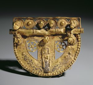 Boucle de ceinture avec décoration granulée, période orientalisante, c.700 av. J.-C.
