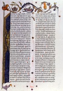 Page de la Bible 36 lignes de Gutenberg, Mayence