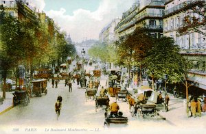 Boulevard Montmartre, Paris, vers 1900