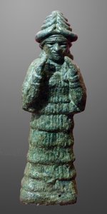 Figurine en bronze de la déesse gardienne LAMA, Mésopotamie vers 2035-1794 av. J.-C. - Unbekannt