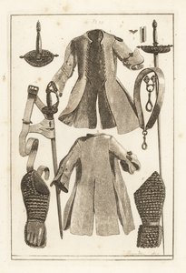 Manteau de buffle, ceinture de buffle, garde d