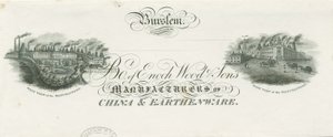 Burslem - En-tête de facture de Enoch Wood & Sons