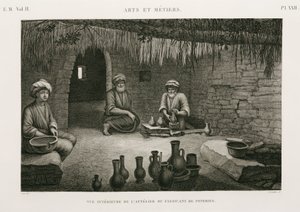 Fabrication de céramique, atelier de potier, Égypte, vers 1798 - Unbekannt