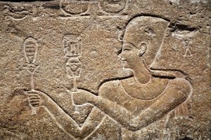 Césarion offrant des offrandes à Horus et Isis (détail) - Unbekannter Künstler