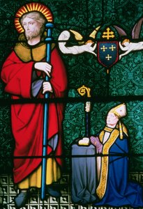 Christ avec un évêque agenouillé