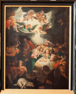 Église (Basilique Notre-Dame de Tongre). Intérieur. Triptyque. La naissance.