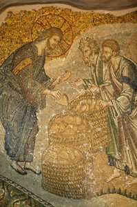 Église Saint-Sauveur de Chora. Jésus et le pain, Istanbul, Turquie