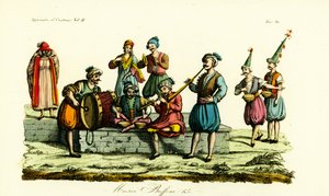 Costumes des musiciens berbères du Bey de Tunis, et comédiens ou Saitari, Tunisie