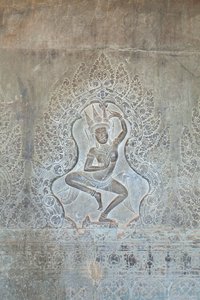 Relief de danse Apsara sur le mur extérieur ouest, Angkor Wat, Cambodge - Unbekannter Künstler