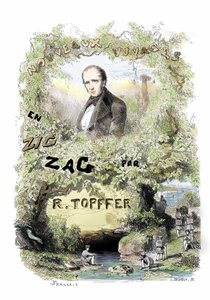 Débuts de la bande dessinée : frontispice de « Nouveaux voyages en zig-zag » par Rodolphe Topffer (1799-1846) - Unbekannter Künstler