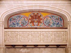(Détail) de la décoration du Château de Roquetaillade, France