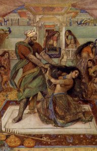 Draupadi traînée de sa chambre par Duhsasana