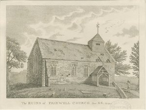 Église de Farewell : gravure, 1744