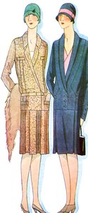 Mode : costumes au printemps 1928 - Unbekannter Künstler