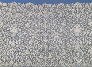 Volant de dentelle guipure, français, vers 1700