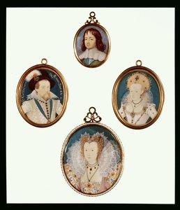 Quatre miniatures : Charles II enfant par D. Desgranges