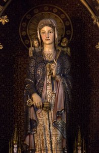 Geneviève, la sainte patronne de Paris. Église Saint-Étienne-du-Mont, Paris 2020
