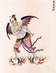 Génie du mal du chamanisme taoïste. Peinture, art chinois. - Unbekannter Künstler