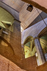 Escalier gothique, XIIIe - XIVe siècle, Palazzo Trinci, Foligno, Ombrie