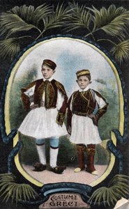 Grèce : costumes grecs pour enfants - Carte postale 1914-1918