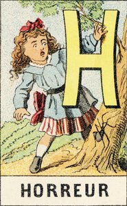 H : Horreur - Gravure extraite de ABCD des petites filles. Pellerin & Cie, imprimeur-éditeur, Epinal, vers 1890. Série A. - Unbekannt