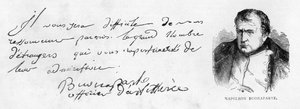Écriture et signature de Napoléon Ier pendant la première période de sa carrière en tant qu