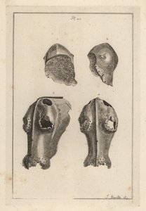 Casque 1,2, et chanfrein en fer 3,4 appartenant à Guy, Comte de Warwick