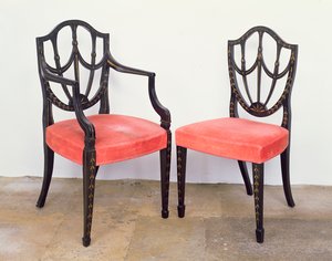Chaises de salle à manger Hepplewhite, George III