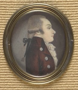 Homme de profil (Wolfgang Amadeus Mozart ?) - Unbekannter Künstler