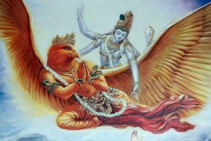 Temple hindou et sanctuaire des grottes de Batu, dieu hindou Vishnu, Kuala Lumpur, Malaisie (photo)