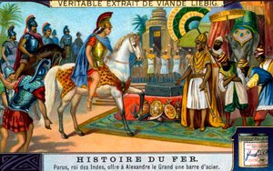 Histoire du fer : Roi Porus et Alexandre le Grand