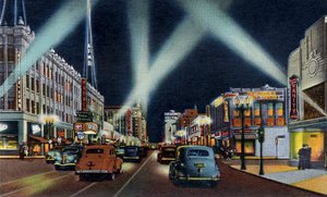 Boulevard Hollywood la nuit Californie