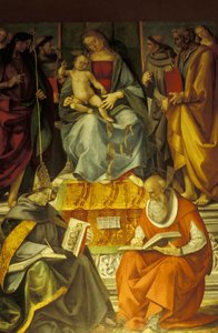 Sainte conversation, Vierge et enfant avec des saints, Luca Signorelli