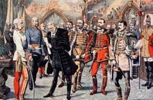 Dignitaires hongrois reçus par François-Joseph Ier en Hongrie - Unbekannter Künstler