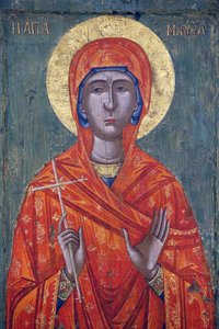 Icône au musée byzantin de Pedoulas : Sainte Marina (18ème siècle), 20150510, Pedoulas, Chypre - Unbekannt