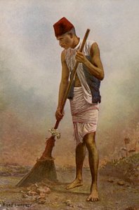 Balayeur de rue indien